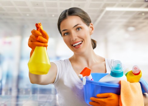 Upholstery cleaning treatment for a sofa stain