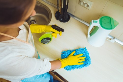 Twickenham oven cleaning service with racks and trays being deep cleaned