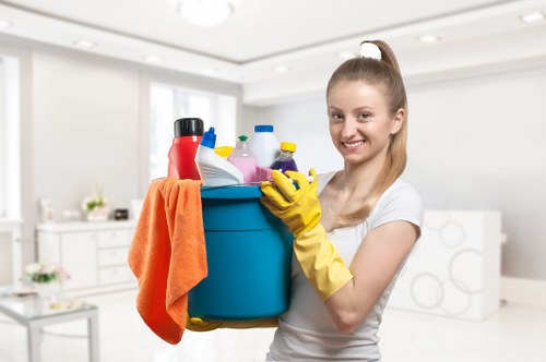 Team member closing the day with safe storage of equipment and supplies